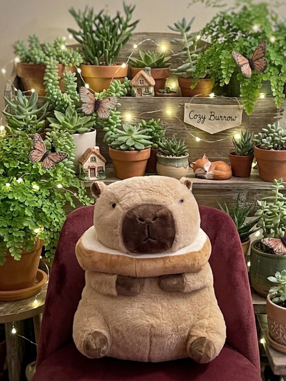 Plush Capybara with Bread